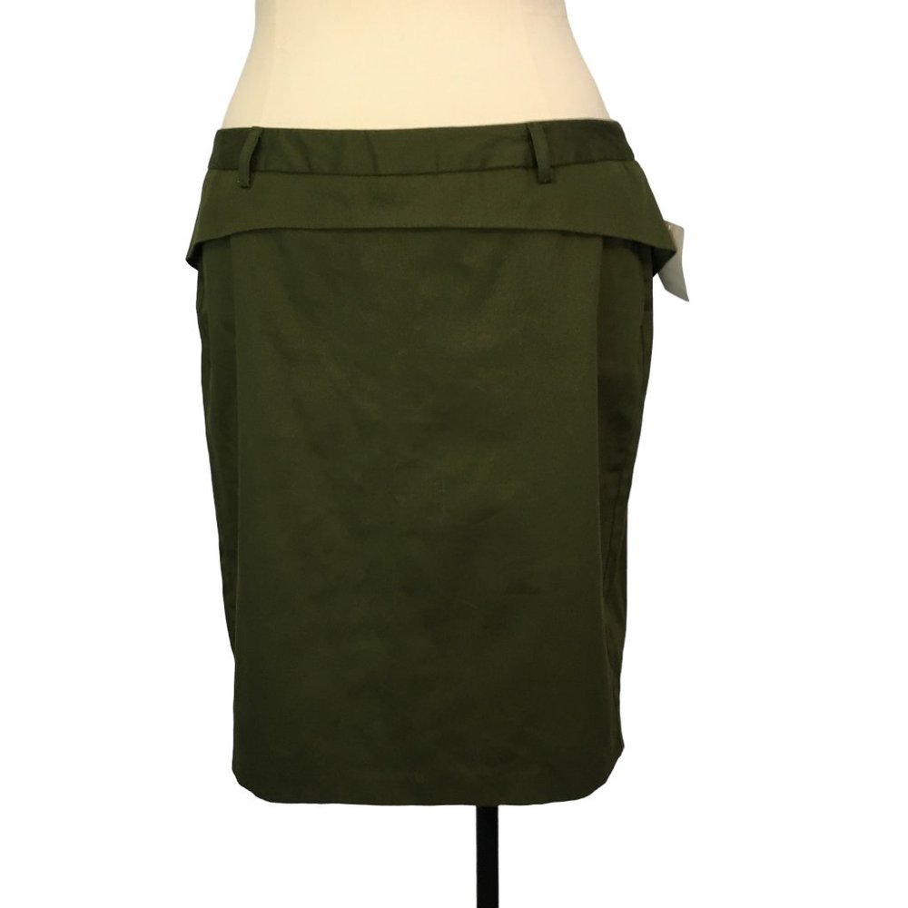 Cato Womens Army Green Midi Straight Short Skirt, size 12, NWT